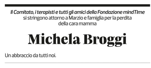 Annuncio funebre Michela Broggi