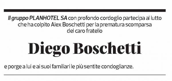 Annuncio funebre Diego Boschetti