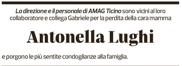 Annuncio funebre Antonella Lughi