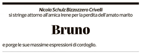 Annuncio funebre Bruno Pescia