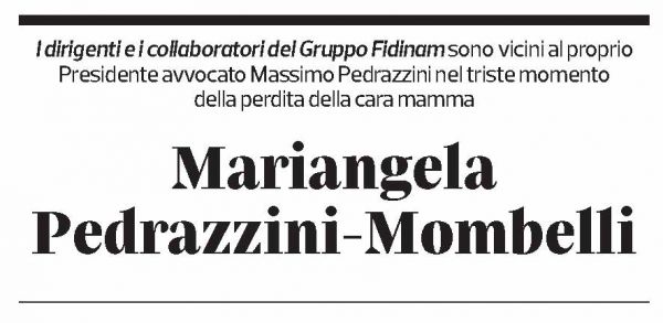 Annuncio funebre Mariangela Pedrazzini Mombelli