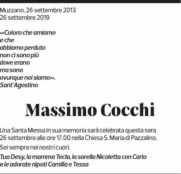 Annuncio funebre Massimo Cocchi