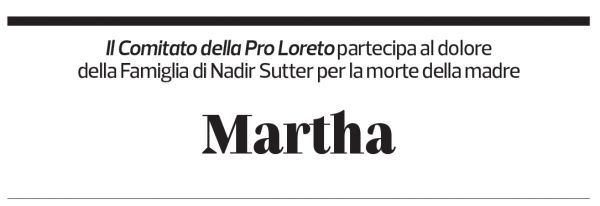 Annuncio funebre Martha 