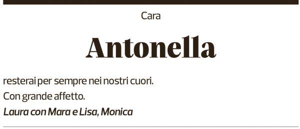 Annuncio funebre Antonella Meier Galeazzi