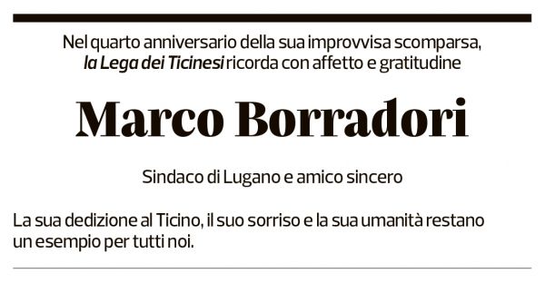 Annuncio funebre Marco Borradori