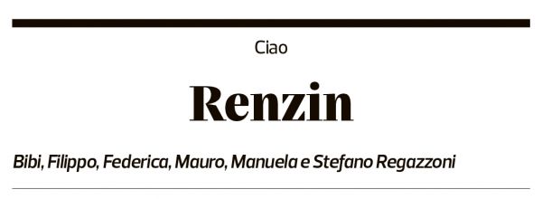 Annuncio funebre Renzo Frapolli