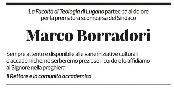 Annuncio funebre Marco Borradori