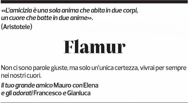 Annuncio funebre Flamur Krasniqi