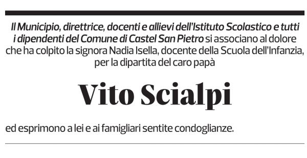 Annuncio funebre Vito Scialpi