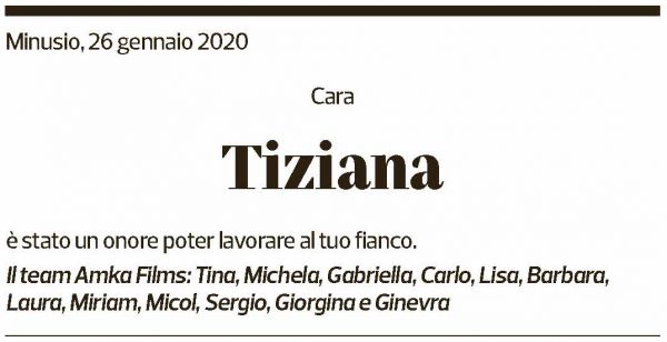 Annuncio funebre Tiziana Soudani