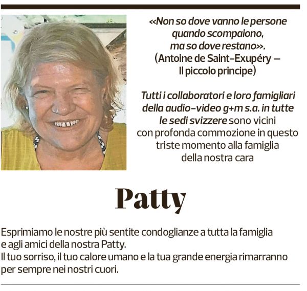 Annuncio funebre Patty 