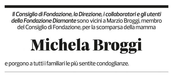 Annuncio funebre Michela Broggi