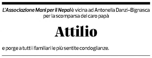 Annuncio funebre Attilio Bignasca
