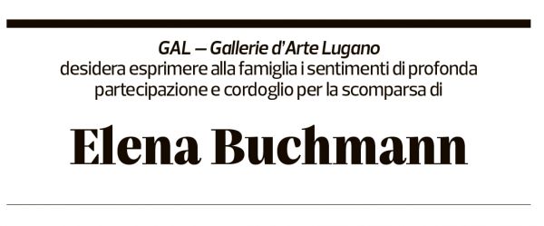 Annuncio funebre Elena Biuchmann