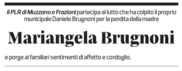 Annuncio funebre Mariangela Brugnoni