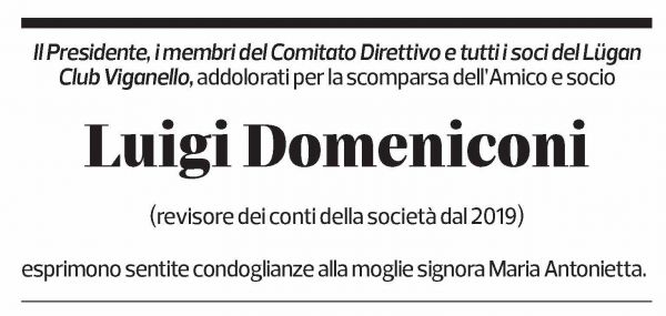 Annuncio funebre Luigi Domeniconi