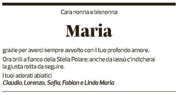 Annuncio funebre Maria Chiappini