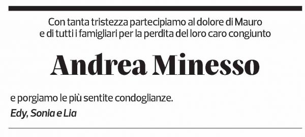 Annuncio funebre Andrea Minesso