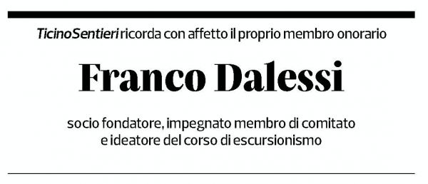 Annuncio funebre Franco Dalessi