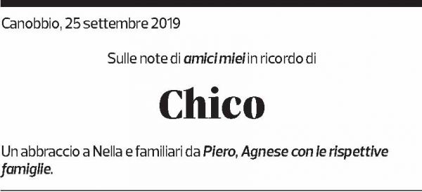 Annuncio funebre Enrico Frigerio
