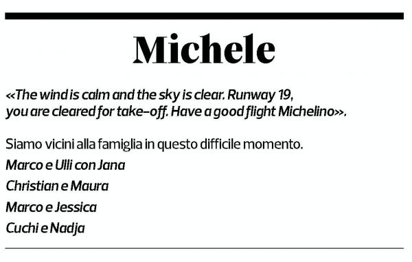 Annuncio funebre Michele Bazzuri
