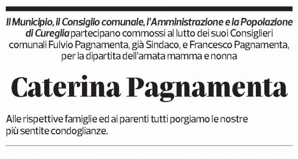 Annuncio funebre Caterina Pagnamenta