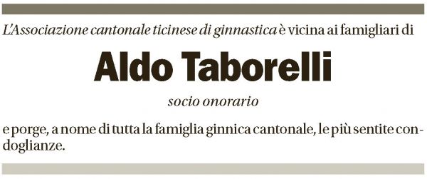 Annuncio funebre Aldo Taborelli