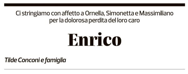 Annuncio funebre Enrico Parli