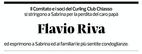 Annuncio funebre Flavio Riva