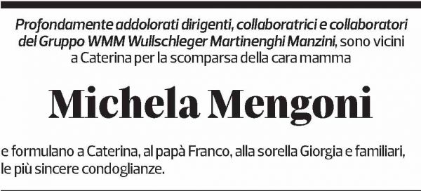 Annuncio funebre Michela Mengoni