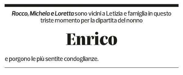 Annuncio funebre Enrico Petazzi
