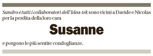 Annuncio funebre Susanne Messerli Villa