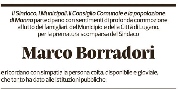 Annuncio funebre Marco Borradori