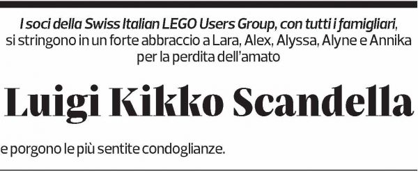 Annuncio funebre Luigi Scandella