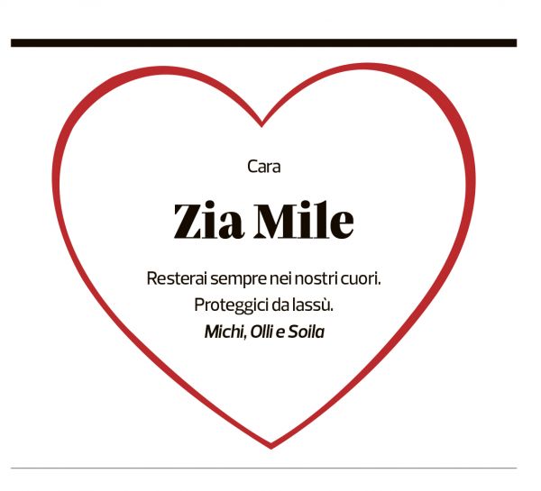 Annuncio funebre Milena Fenaroli