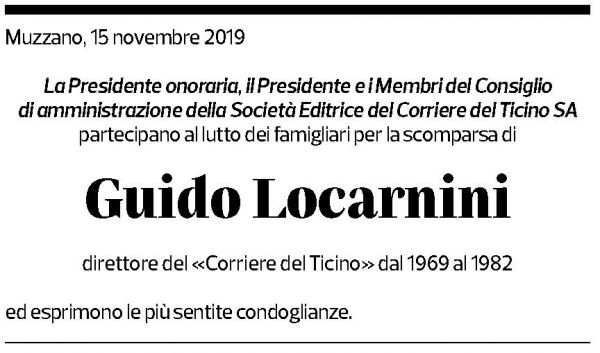 Annuncio funebre Guido Locarnini
