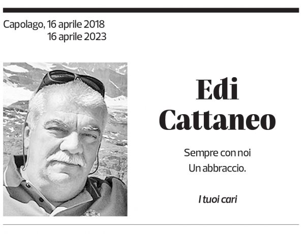 Annuncio funebre Edi Cattaneo