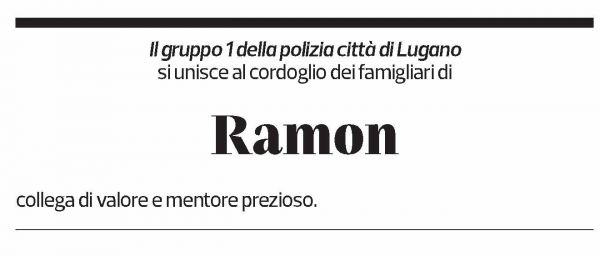 Annuncio funebre Ramon Martignoni