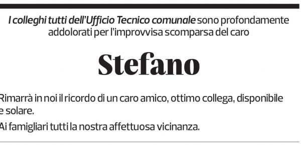 Annuncio funebre Stefano Corti