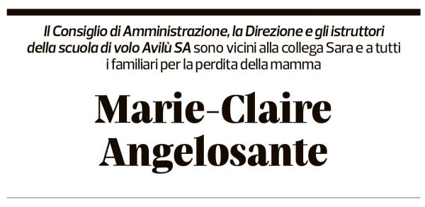 Annuncio funebre Marie-claire Angelosante