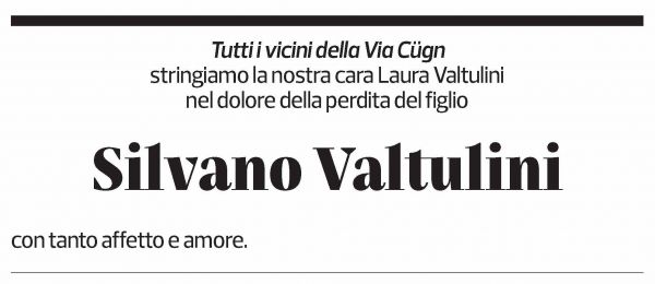 Annuncio funebre Silvano Valtulini