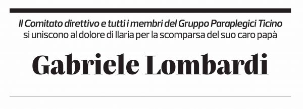Annuncio funebre Gabriele Lombardi
