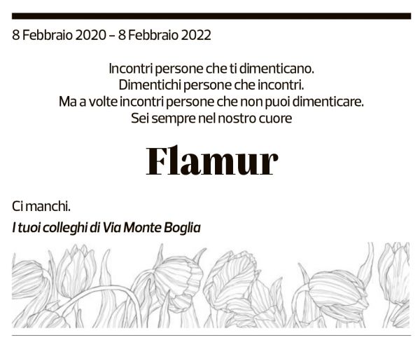 Annuncio funebre Flamur Krasniqi