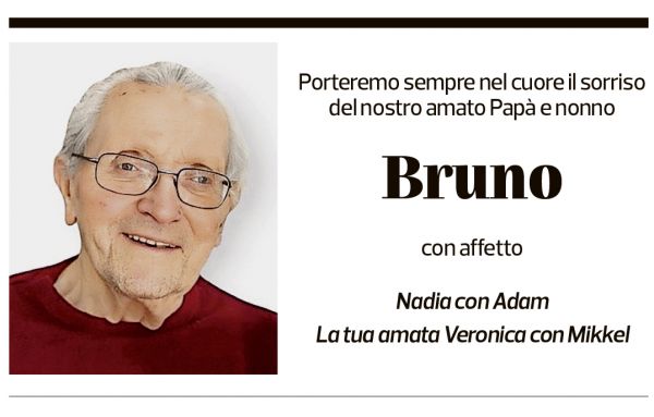 Annuncio funebre Bruno Ponti