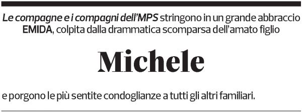 Annuncio funebre Michele Abderhalden