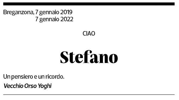 Annuncio funebre Stefano 