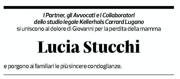 Annuncio funebre Lucia Stucchi