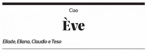 Annuncio funebre Eve 