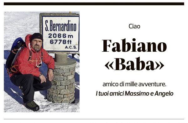 Annuncio funebre Fabiano Baba -