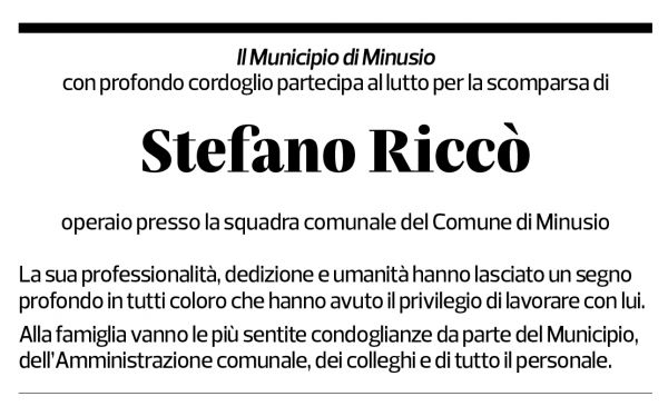 Annuncio funebre Stefano Riccò